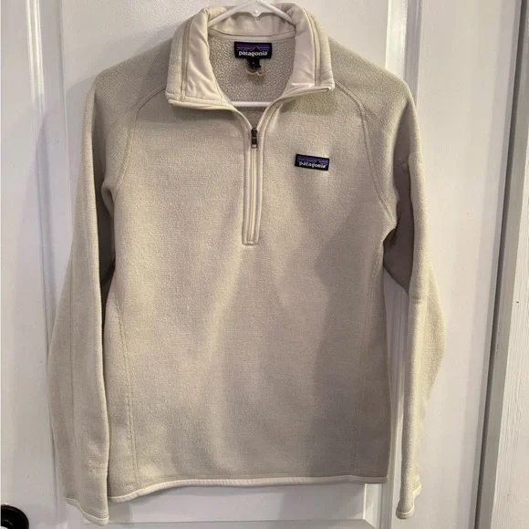 Patagonia Better Sweater 1/4-Zip Raw Linen Ivory Small - Picture 1 of 8